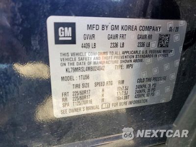 Zdjęcie 13 z 13 samochodu: 2021 CHEVROLET TRAILBLAZER LT VIN:KL79MRSL4MB024042 - miniatura
