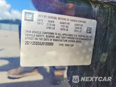 Zdjęcie 13 z 13 samochodu: 2018 CHEVROLET IMPALA PREMIER VIN:2G1125S30J9120089 - miniatura
