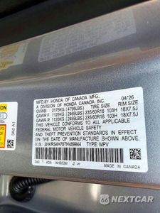 Zdjęcie 13 z 13 samochodu: 2026 HONDA CR-V EXL VIN:2HKRS4H78TH489944 - miniatura