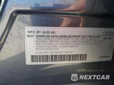 Zdjęcie 12 z 12 samochodu: 2008 AUDI A4 2.0T QUATTRO VIN:WAUDF78E98A019870 - miniatura