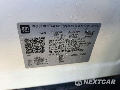Zdjęcie 13 z 13 samochodu: 2021 CHEVROLET EQUINOX PREMIER VIN:3GNAXNEVXMS163293 - miniatura