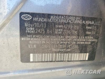 Zdjęcie 12 z 12 samochodu: 2013 HYUNDAI SONATA GLS VIN:5NPEB4AC8DH745846 - miniatura
