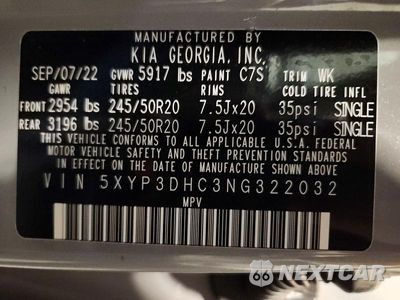 Zdjęcie 13 z 13 samochodu: 2022 KIA TELLURIDE EX VIN:5XYP3DHC3NG322032 - miniatura