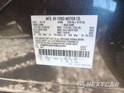 Zdjęcie 13 z 13 samochodu: 2019 FORD EDGE TITANIUM VIN:2FMPK3K97KBC23087 - miniatura
