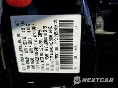 Zdjęcie 12 z 12 samochodu: 2012 HONDA ACCORD SE VIN:1HGCP2F67CA134617 - miniatura