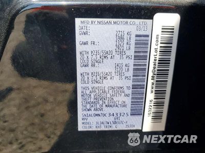 Zdjęcie 14 z 14 samochodu: 2013 INFINITI JX35 VIN:5N1AL0MN7DC343325 - miniatura