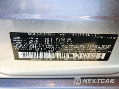 Zdjęcie 13 z 13 samochodu: 2016 SUBARU LEGACY 2.5I PREMIUM VIN:4S3BNAF65G3019163 - miniatura