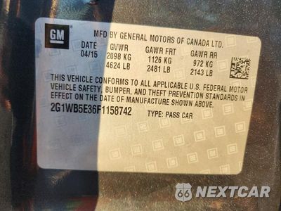 Zdjęcie 12 z 12 samochodu: 2015 CHEVROLET IMPALA LIMITED LT VIN:2G1WB5E36F1158742 - miniatura