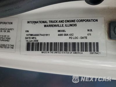 Zdjęcie 11 z 12 samochodu: 2007 INTERNATIONAL 4400 FLATBED TRUCK VIN:1HTMKAANX7H431911 - miniatura