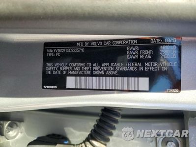 Zdjęcie 12 z 12 samochodu: 2013 VOLVO S60 T5 VIN:YV1612FS3D2225710 - miniatura