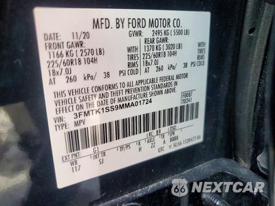 Zdjęcie 12 z 12 samochodu: 2021 FORD MUSTANG MACH-E SELECT VIN:3FMTK1SS9MMA01724 - miniatura