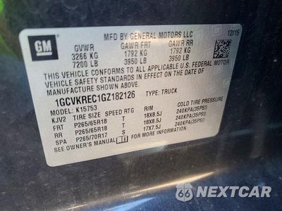Zdjęcie 12 z 12 samochodu: 2016 CHEVROLET SILVERADO K1500 LT VIN:1GCVKREC1GZ182126 - miniatura