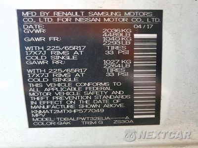 Zdjęcie 14 z 14 samochodu: 2017 NISSAN ROGUE S VIN:KNMAT2MTXHP577049 - miniatura