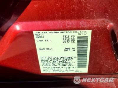 Zdjęcie 13 z 13 samochodu: 2017 NISSAN ALTIMA 2.5 S VIN:1N4AL3AP4HC476695 - miniatura