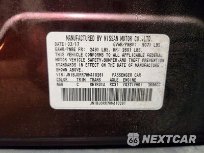 Zdjęcie 14 z 14 samochodu: 2017 INFINITI QX50 BASE VIN:JN1BJ0RR7HM410261 - miniatura