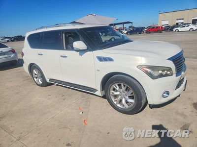 Czwarte zdjęcie samochodu z boku: 2014 INFINITI QX80 BASE VIN:JN8AZ2NF8E9554655 - miniatura