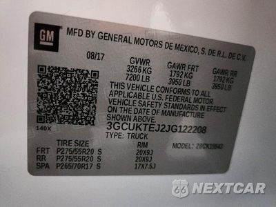 Zdjęcie 13 z 13 samochodu: 2018 CHEVROLET SILVERADO K1500 HIGH COUNTRY VIN:3GCUKTEJ2JG122208 - miniatura