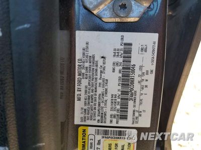 Zdjęcie 12 z 12 samochodu: 2019 FORD FUSION SEL VIN:3FA6P0CD8KR150046 - miniatura