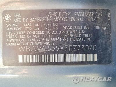 Zdjęcie 13 z 13 samochodu: 2007 BMW 328 I SULEV VIN:WBAVC535X7FZ73070 - miniatura