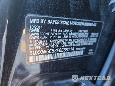 Zdjęcie 13 z 13 samochodu: 2015 BMW X4 XDRIVE35I VIN:5UXXW5C53F0E88114 - miniatura