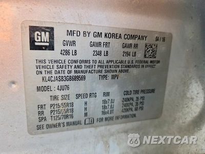 Zdjęcie 12 z 12 samochodu: 2016 BUICK ENCORE VIN:KL4CJASB3GB689569 - miniatura