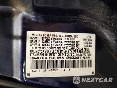 Zdjęcie 13 z 13 samochodu: 2004 HONDA ODYSSEY EXL VIN:5FNRL18084B063508 - miniatura