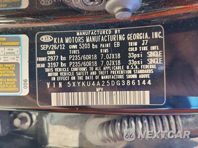 Zdjęcie 14 z 14 samochodu: 2013 KIA SORENTO EX VIN:5XYKU4A25DG386144 - miniatura
