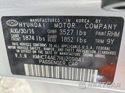 Zdjęcie 12 z 12 samochodu: 2017 HYUNDAI ACCENT SE VIN:KMHCT4AE7HU209841 - miniatura