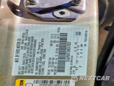 Zdjęcie 12 z 12 samochodu: 2017 FORD FUSION SE VIN:3FA6P0H75HR317037 - miniatura