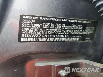 Zdjęcie 13 z 13 samochodu: 2017 BMW X3 SDRIVE28I VIN:5UXWZ7C57H0T44015 - miniatura
