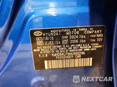 Zdjęcie 13 z 13 samochodu: 2017 HYUNDAI ELANTRA VALUE EDITION VIN:KMHD84LF8HU302296 - miniatura