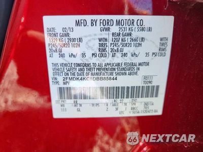 Zdjęcie 13 z 13 samochodu: 2013 FORD EDGE LIMITED VIN:2FMDK4KC6DBB85844 - miniatura