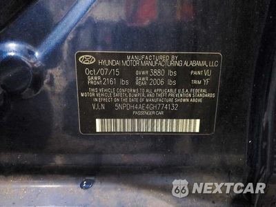 Zdjęcie 12 z 12 samochodu: 2016 HYUNDAI ELANTRA SE VIN:5NPDH4AE4GH774132 - miniatura