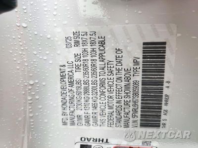 Zdjęcie 13 z 13 samochodu: 2025 HONDA ODYSSEY EXL VIN:5FNRL6H67SB059089 - miniatura