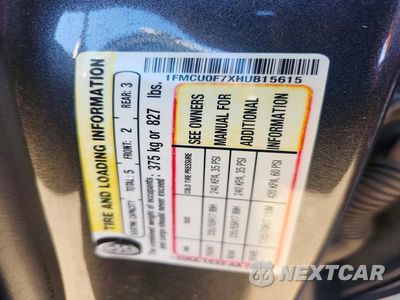 Zdjęcie 12 z 12 samochodu: 2017 FORD ESCAPE S VIN:1FMCU0F7XHUB15615 - miniatura