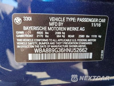 Zdjęcie 13 z 13 samochodu: 2017 BMW 330 I VIN:WBA8B9G36HNU52662 - miniatura