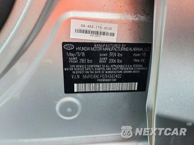 Zdjęcie 13 z 13 samochodu: 2018 HYUNDAI ELANTRA SEL VIN:5NPD84LF0JH362402 - miniatura