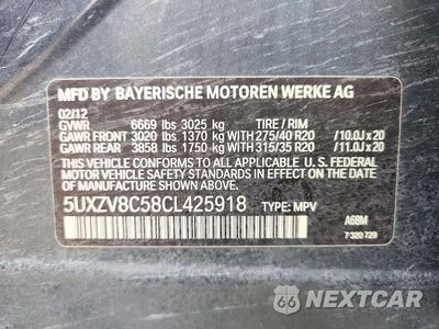 Zdjęcie 12 z 12 samochodu: 2012 BMW X5 XDRIVE50I VIN:5UXZV8C58CL425918 - miniatura