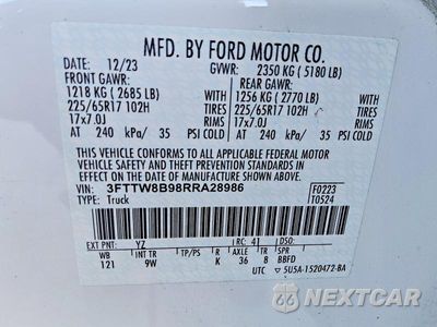 Zdjęcie 12 z 12 samochodu: 2024 FORD MAVERICK XL VIN:3FTTW8B98RRA28986 - miniatura