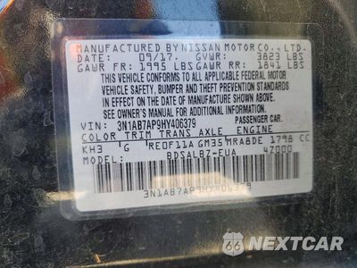 Zdjęcie 12 z 12 samochodu: 2017 NISSAN SENTRA S VIN:3N1AB7AP9HY406379 - miniatura