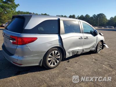 Trzecie zdjęcie samochodu z tyłu: 2021 HONDA ODYSSEY EXL VIN:5FNRL6H7XMB031203 - miniatura