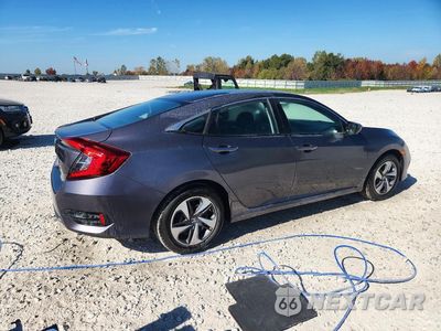 Trzecie zdjęcie samochodu z tyłu: 2020 HONDA CIVIC LX VIN:2HGFC2F62LH501966 - miniatura