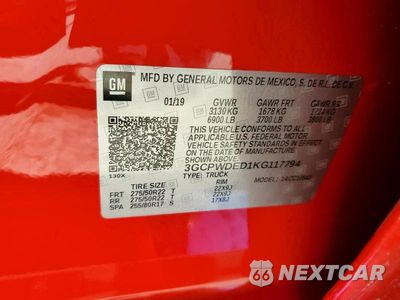 Zdjęcie 13 z 13 samochodu: 2019 CHEVROLET SILVERADO C1500 RST VIN:3GCPWDED1KG117794 - miniatura