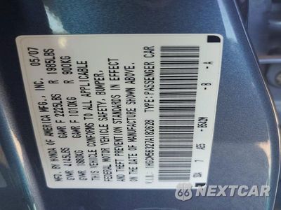 Zdjęcie 12 z 12 samochodu: 2007 HONDA ACCORD SE VIN:1HGCM56327A182628 - miniatura