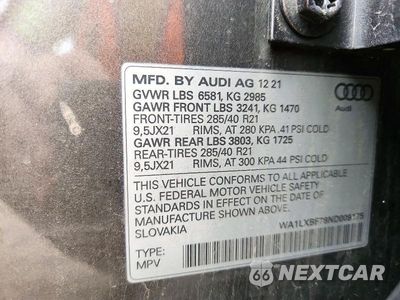 Zdjęcie 13 z 13 samochodu: 2022 AUDI Q7 VIN:WA1LXBF78ND009175 - miniatura