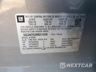 Zdjęcie 12 z 12 samochodu: 2017 CHEVROLET SILVERADO K1500 HIGH COUNTRY VIN:3GCUKTEJ9HG313246 - miniatura