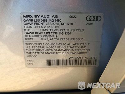 Zdjęcie 13 z 13 samochodu: 2022 AUDI Q5 PREMIUM PLUS 45 VIN:WA1EAAFY1N2135161 - miniatura