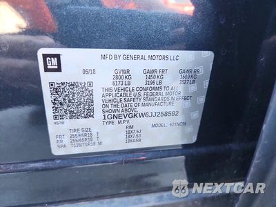 Zdjęcie 12 z 12 samochodu: 2018 CHEVROLET TRAVERSE LT VIN:1GNEVGKW6JJ258592 - miniatura