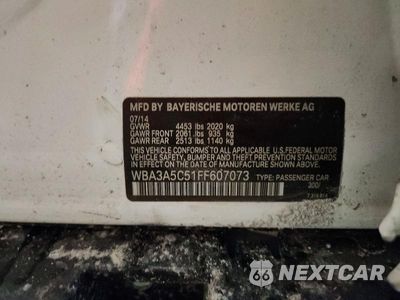 Zdjęcie 13 z 13 samochodu: 2015 BMW 328 I VIN:WBA3A5C51FF607073 - miniatura