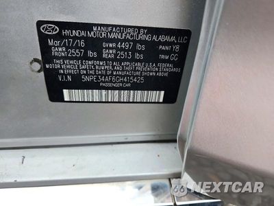 Zdjęcie 12 z 12 samochodu: 2016 HYUNDAI SONATA LIMITED VIN:5NPE34AF6GH415425 - miniatura